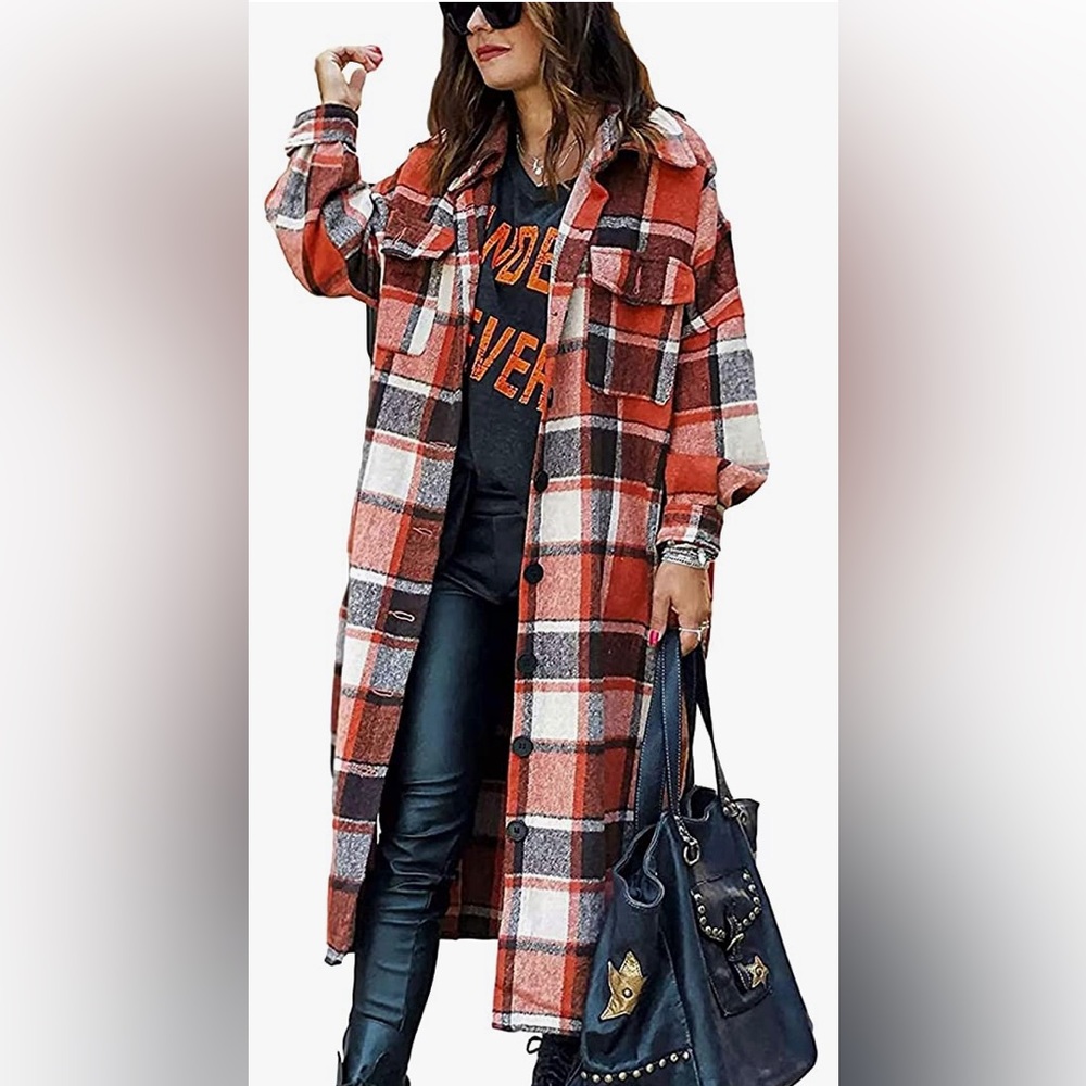 Long Sleeve Plaid Shacket